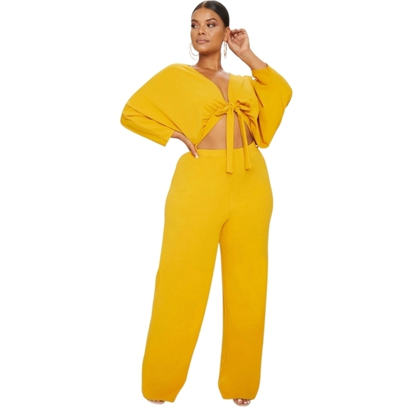 PrettyLittleThing Pants - Mustard Jumpsuit From PLT